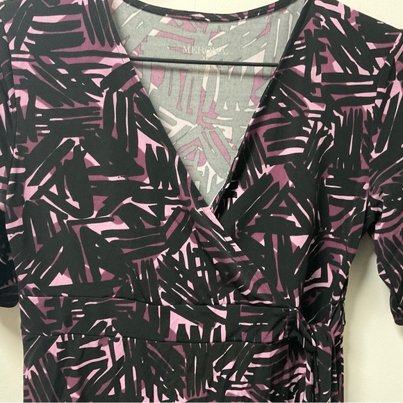 Merona Stylish Cool Comfort Material Nicely Patterned Pink Purple & Black Top! - Picture 6 of 9
